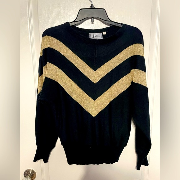 joyce Sweaters - Joyce sweater with gold shimmer design size L